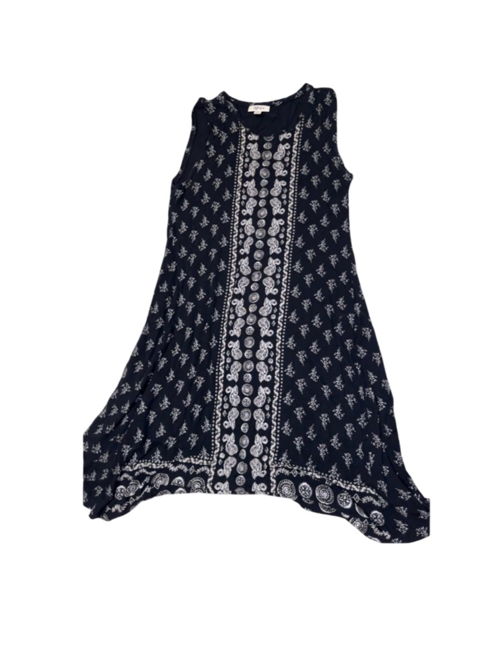 Style & Co Black Sleeveless Boho Swing Dress | Size M